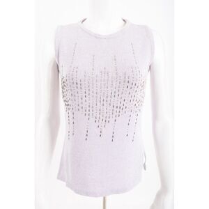 Vintage Roberta Pinto Womens Purple Knit Beaded Pullover Top Shirt Sweater S